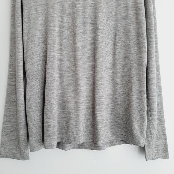 SEG'MENTS | 100% Merino Wool Long Sleeve Base Layer Top V-Neck Gray Sz XL - Picture 3 of 10